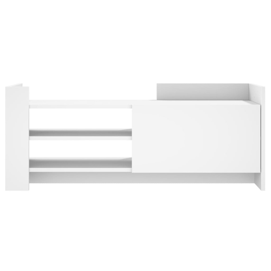 Mueble para TV madera contrachapada blanco 100x35x40