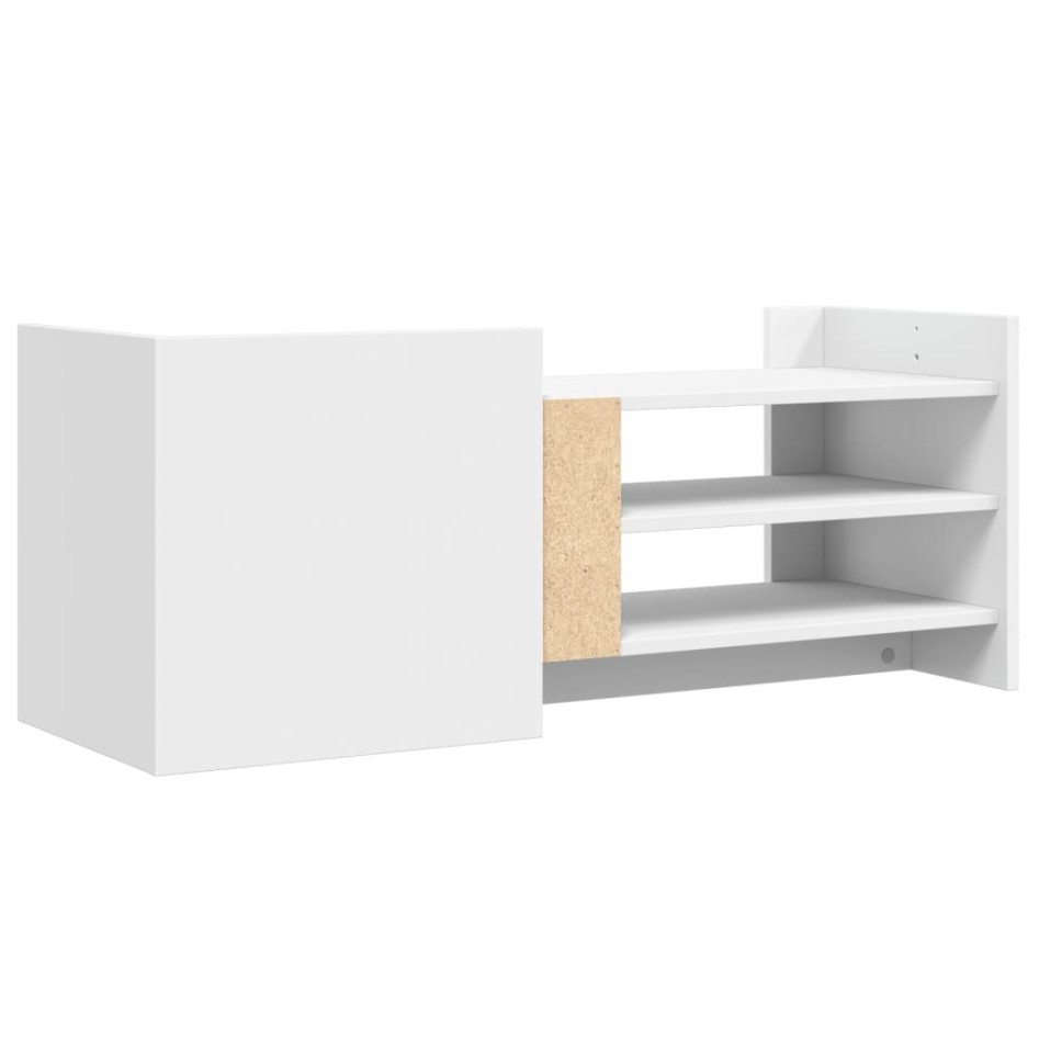 Mueble para TV madera contrachapada blanco 100x35x40