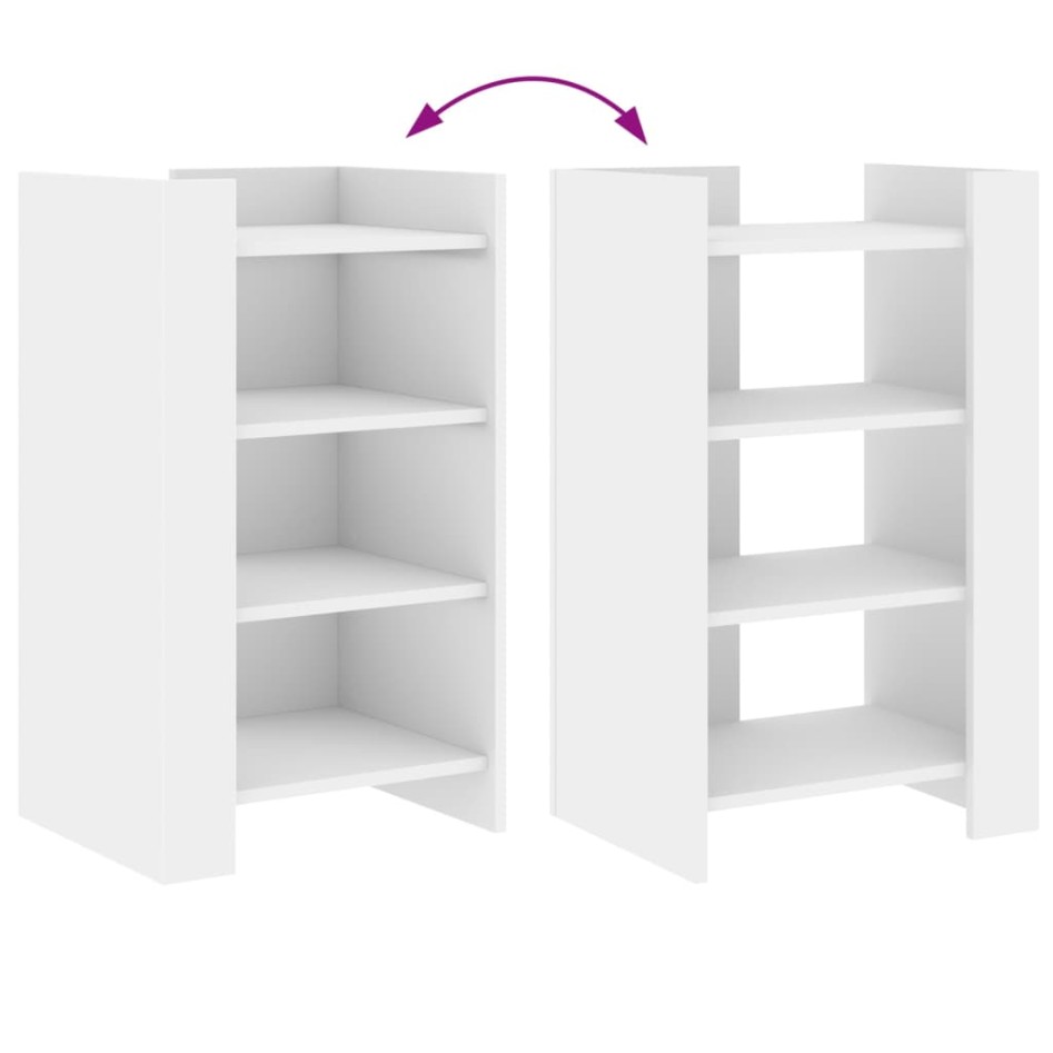 Aparador de madera de ingeniería blanco 45x35x75
