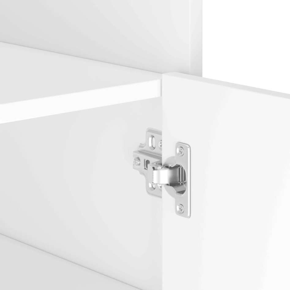 Aparador de madera de ingeniería blanco 45x35x75