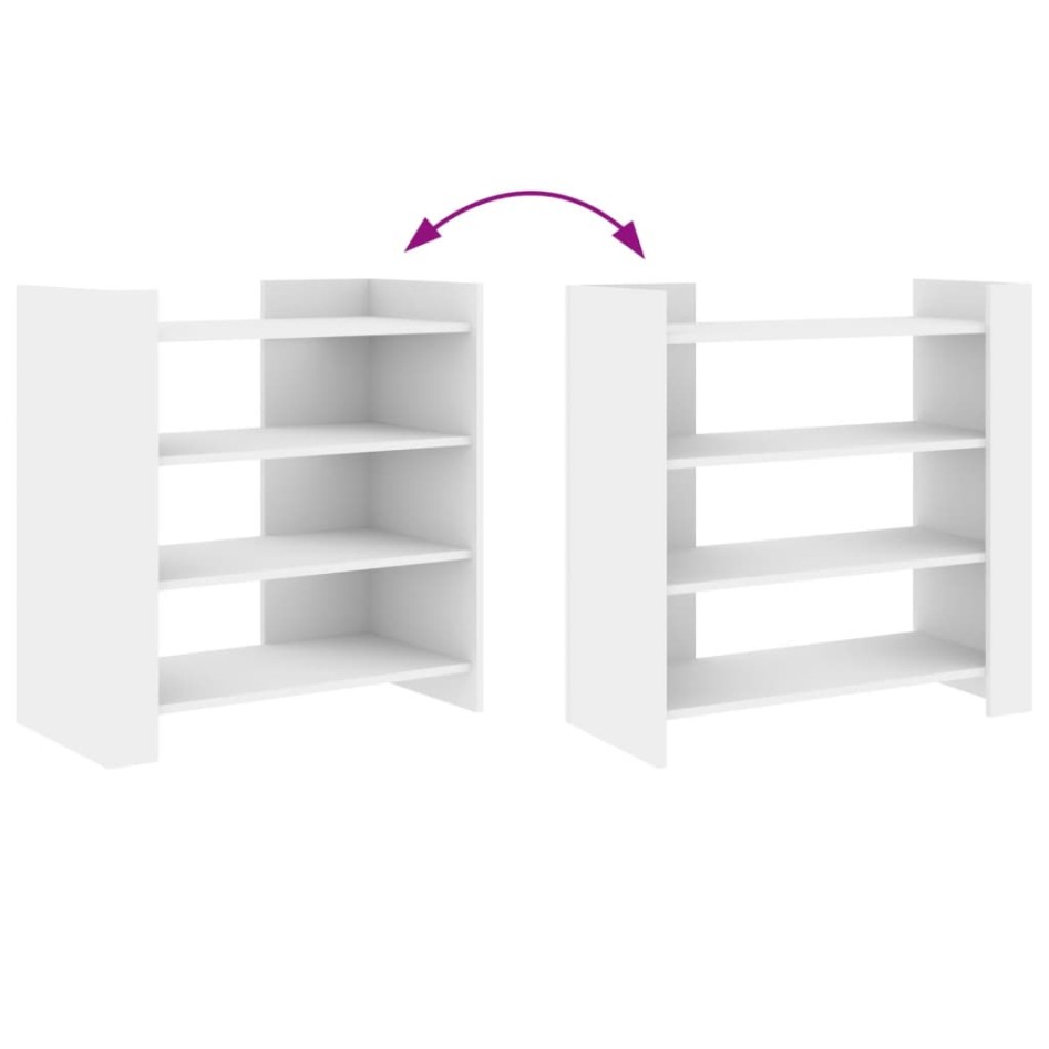 Aparador de madera de ingeniería blanco 73,5x35x75