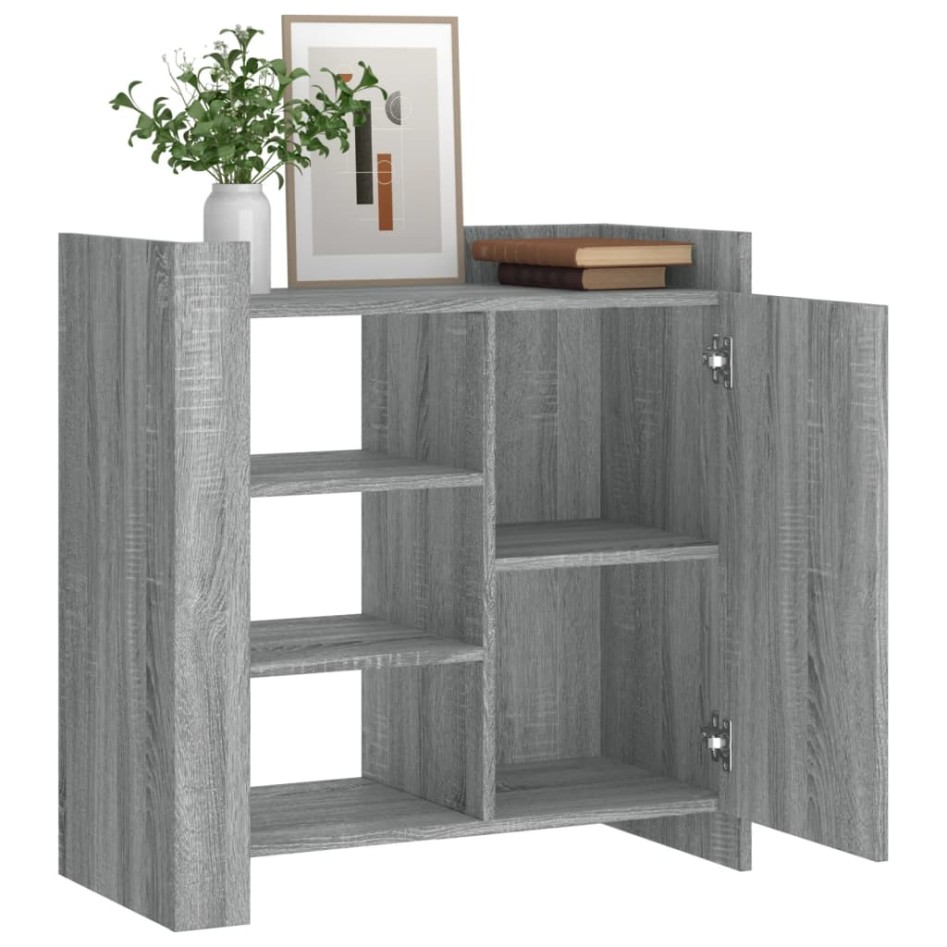 Aparador de madera de ingeniería gris Sonoma 73,5x35x75