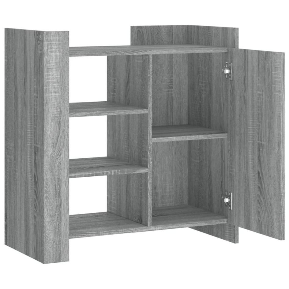Aparador de madera de ingeniería gris Sonoma 73,5x35x75