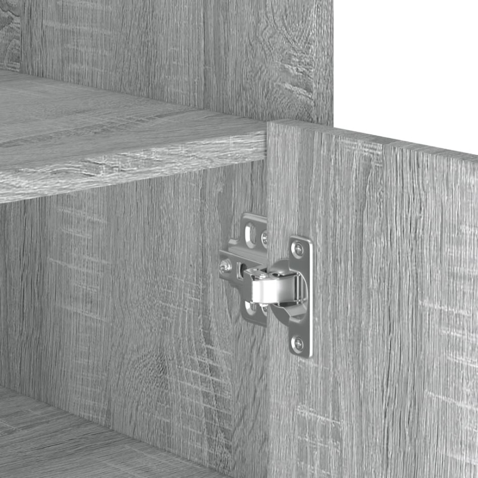 Aparador de madera de ingeniería gris Sonoma 73,5x35x75