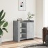 Aparador de madera contrachapada gris hormigón 73,5x35x75