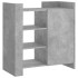 Aparador de madera contrachapada gris hormigón 73,5x35x75