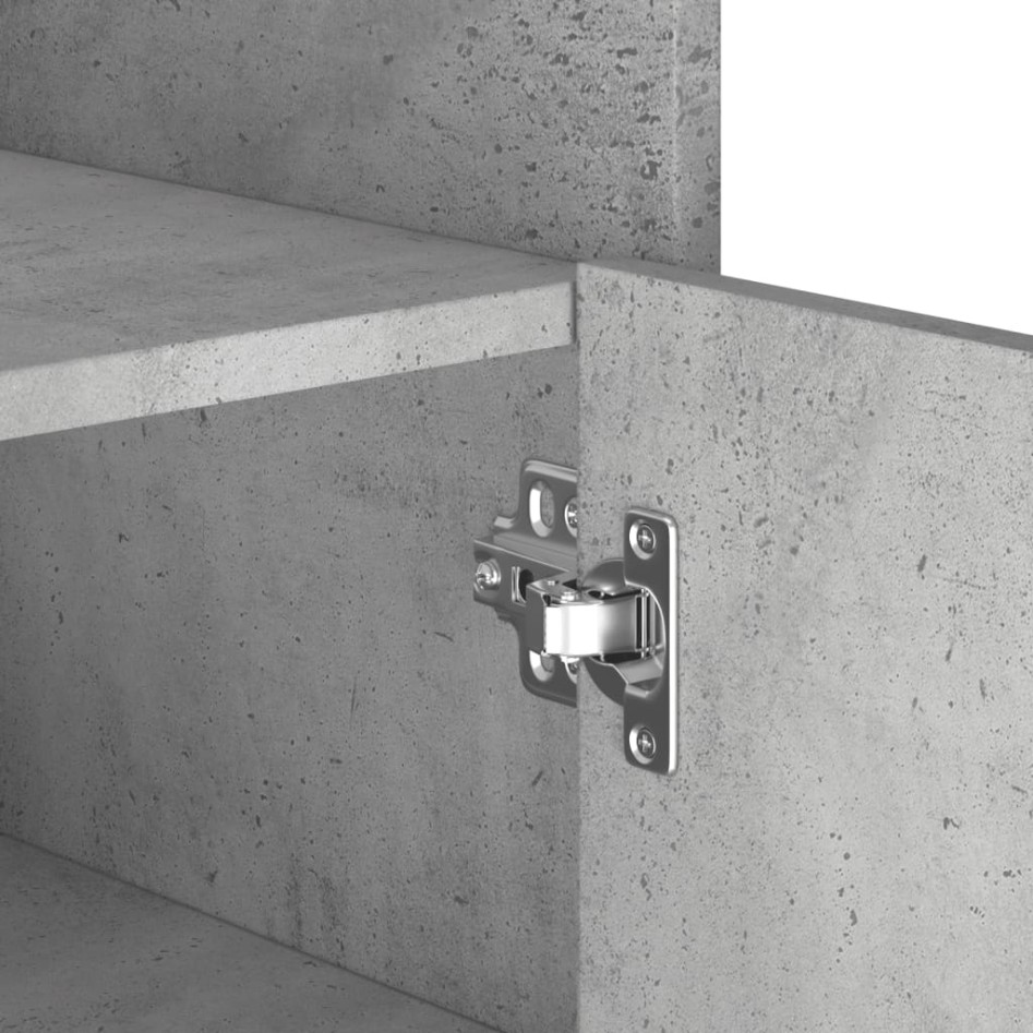 Aparador de madera contrachapada gris hormigón 73,5x35x75