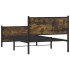 Estructura de cama sin colchón metal roble ahumado 107x203