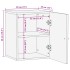 Armario de baño de pared madera maciza de mango 38x33x48