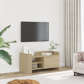 Mueble de TV madera ingeniería roble 80x35x40