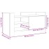 Mueble de TV madera ingeniería roble 80x35x40