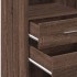 Aparador alto madera de ingeniería marrón roble 30x42,5x124