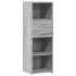Aparador alto madera de ingeniería gris Sonoma 40x42,5x124
