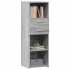 Aparador alto madera de ingeniería gris Sonoma 40x42,5x124