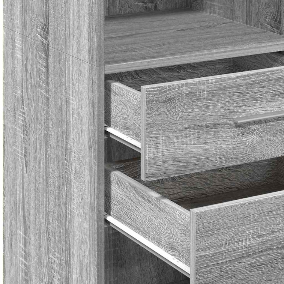 Aparador alto madera de ingeniería gris Sonoma 40x42,5x124