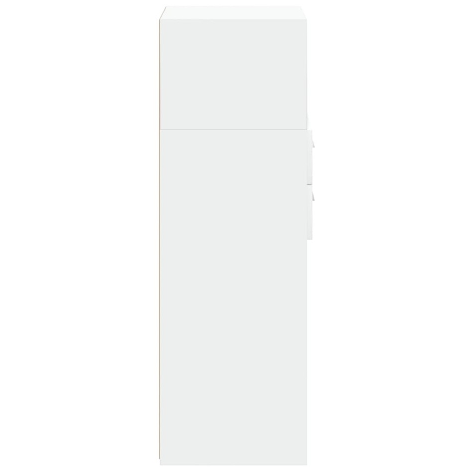 Aparador alto madera de ingeniería blanco 45x42,5x124
