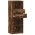 Aparador alto madera de ingeniería roble ahumado 45x42,5x124