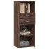 Aparador alto madera de ingeniería marrón roble 45x42,5x124
