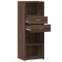 Aparador alto madera de ingeniería marrón roble 45x42,5x124