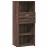 Aparador alto madera de ingeniería marrón roble 50x42,5x124