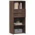 Aparador alto madera de ingeniería marrón roble 50x42,5x124