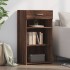 Aparador de madera de ingeniería marrón roble 50x42,5x93