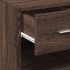 Aparador de madera de ingeniería roble marrón 40x42,5x93