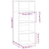 Aparador alto madera de ingeniería roble Sonoma 50x41x124