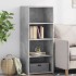 Aparador alto madera de ingeniería gris hormigón 50x41x124