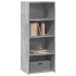 Aparador alto madera de ingeniería gris hormigón 50x41x124
