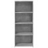 Aparador alto madera de ingeniería gris hormigón 50x41x124