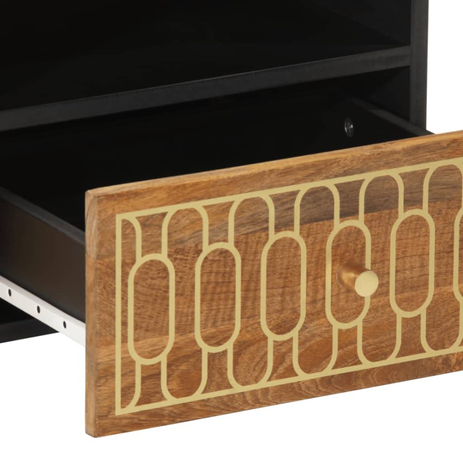 Mesa de centro de madera maciza mango 80x54x40