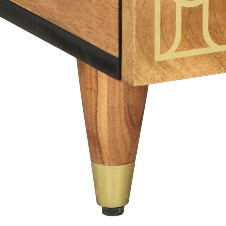 Mesa de centro de madera maciza mango 80x54x40