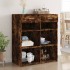 Aparador de madera de ingeniería roble ahumado 80x42,5x93