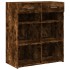 Aparador de madera de ingeniería roble ahumado 80x42,5x93