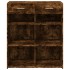 Aparador de madera de ingeniería roble ahumado 80x42,5x93