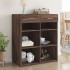 Aparador de madera de ingeniería marrón roble 80x42,5x93