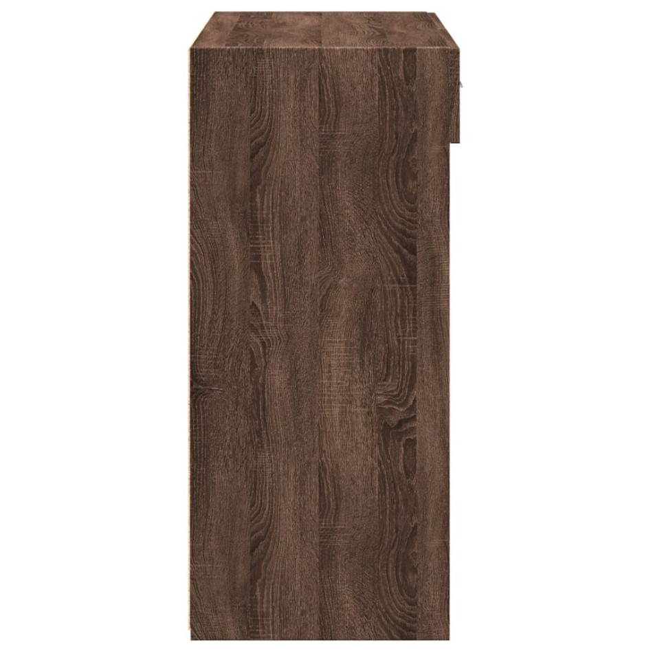 Aparador de madera de ingeniería marrón roble 80x42,5x93