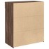 Aparador de madera de ingeniería marrón roble 80x42,5x93