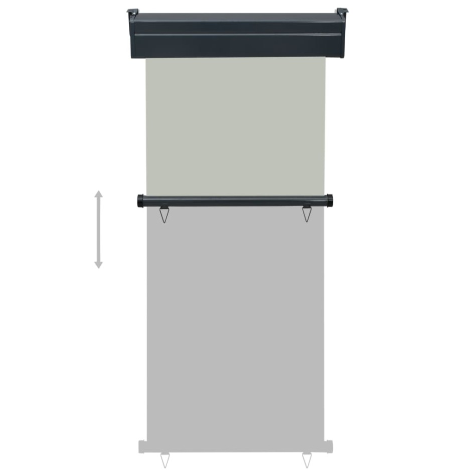 Toldo lateral de balcón gris 85x250