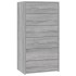 Aparador con 6 cajones contrachapado gris Sonoma 50x34x96