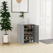 Zapatero de madera contrachapada gris Sonoma 60x35x70 cm