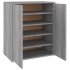 Zapatero de madera contrachapada gris Sonoma 60x35x70