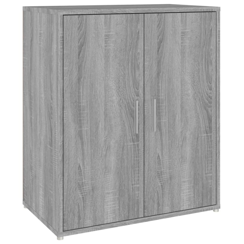 Zapatero de madera contrachapada gris Sonoma 60x35x70