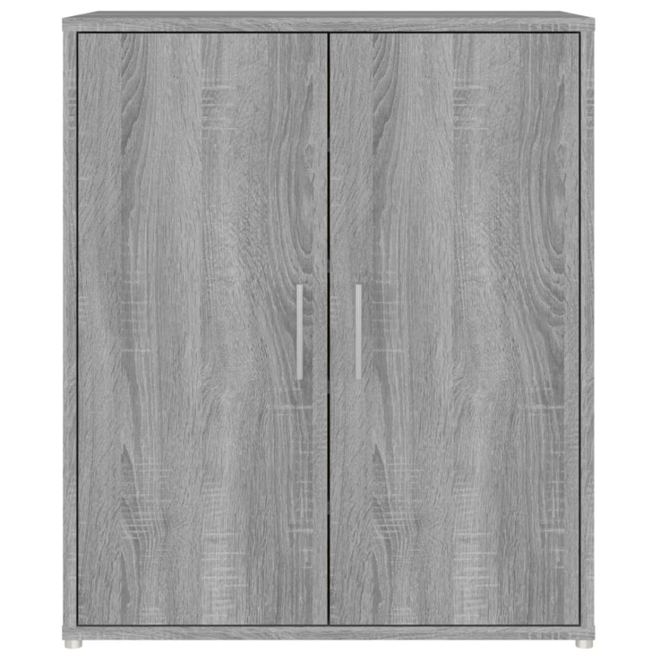 Zapatero de madera contrachapada gris Sonoma 60x35x70