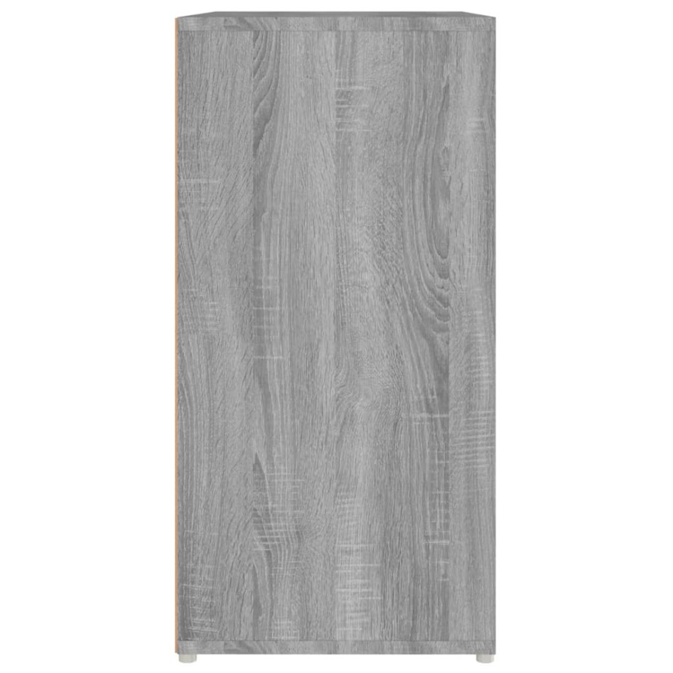 Zapatero de madera contrachapada gris Sonoma 60x35x70