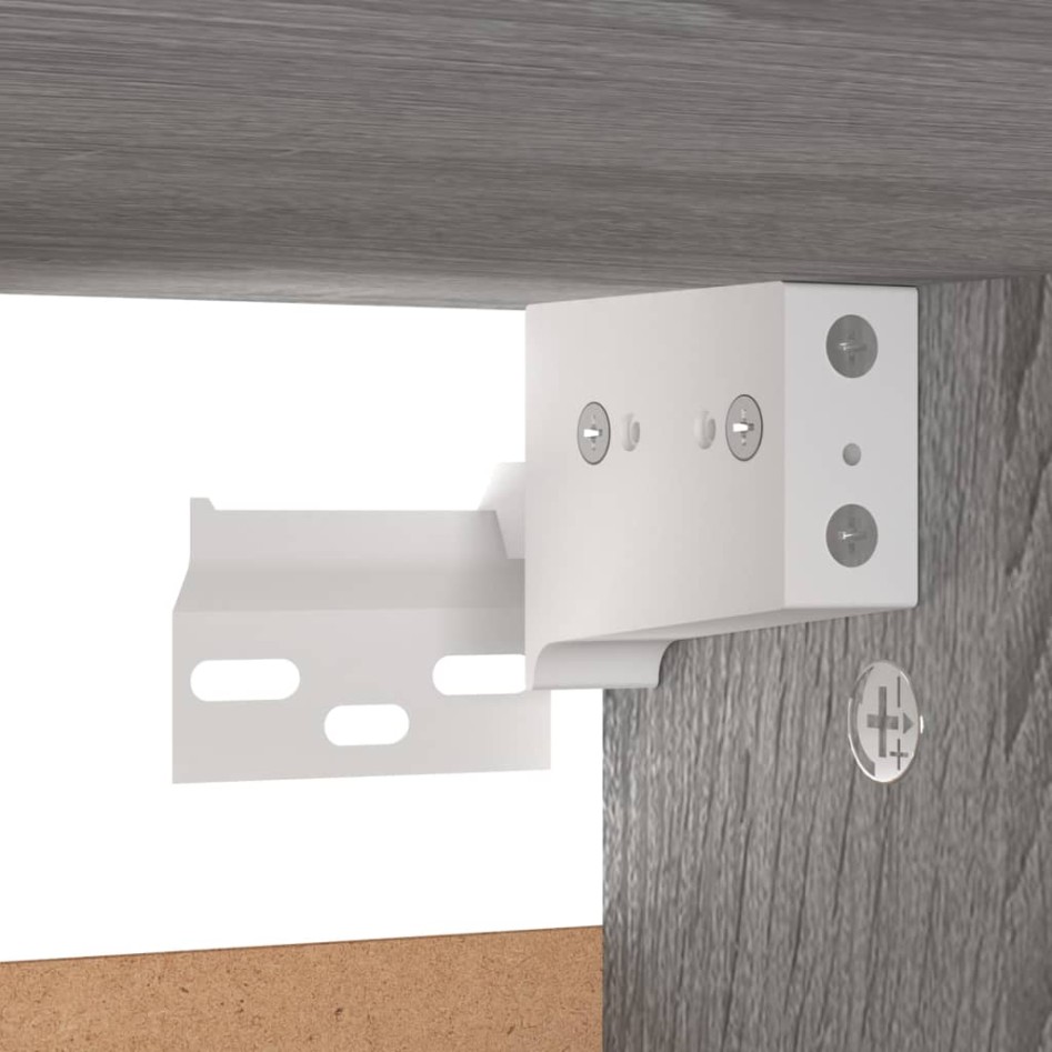 Zapatero de madera contrachapada gris Sonoma 60x35x70