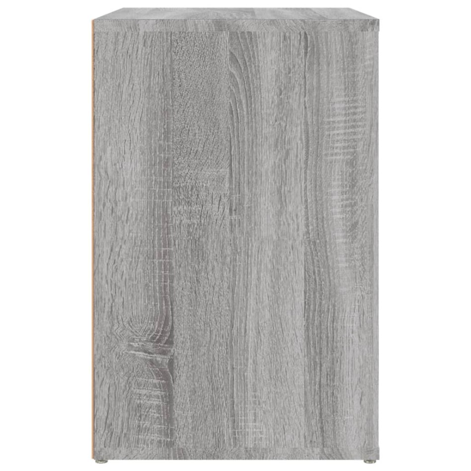 Mueble zapatero madera contrachapada gris Sonoma 130x35x54