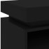 Mesita de noche con luces LED negra 40x39x48,5