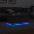 Mesa de centro con luces LED marrón roble 90x50x40